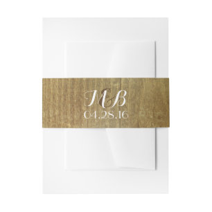 Bandeau De Faire-part Bandes Mariages de ventre en bois rustique