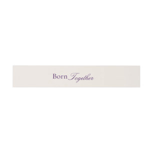 Bandeau De Faire-part Baptême de bébé jumeaux nés ensemble