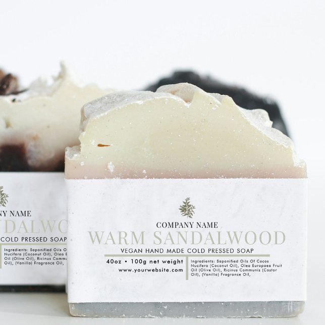 Bandeau De Faire-part Barre cosmétique Soap Belly Band Étiquette Wrap Sa (Cosmetic Bar Soap Belly Band Label Wrap Sandalwood)