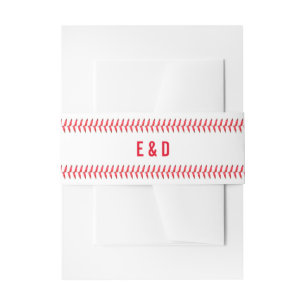 Bandeau De Faire-part Baseball Stitch Sport Mariage à thème