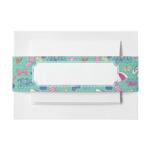 Bandeau De Faire-part Beau motif avec des éléments d'été