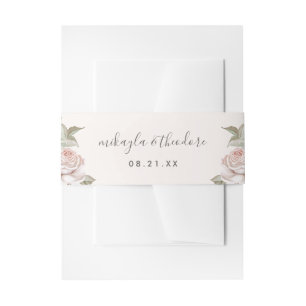 Bandeau De Faire-part Beau Peach Blush Mariage Rose