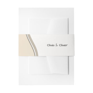 Bandeau De Faire-part Beige, Nouveau Début, Papeterie de Mariage