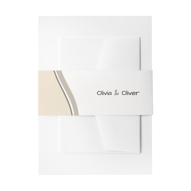 Bandeau De Faire-part Beige, Nouveau Début, Papeterie Mariage (Devant example)