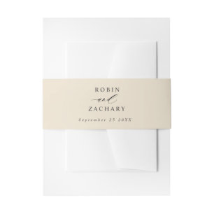 Bandeau De Faire-part Beige, Terracotta, Mariage simple moderne