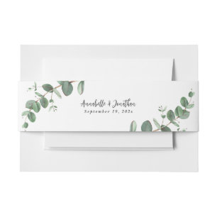 Bandeau De Faire-part Belle délicate feuille d'eucalyptus mariage invi