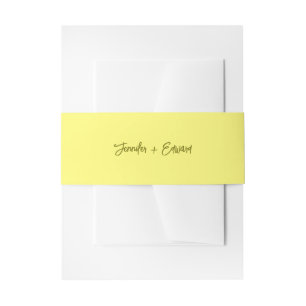 Bandeau De Faire-part Beurre minimum Mariage jaune