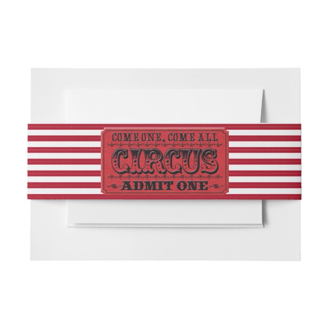 Bandeau De Faire-part Billet de cirque (Devant Example)