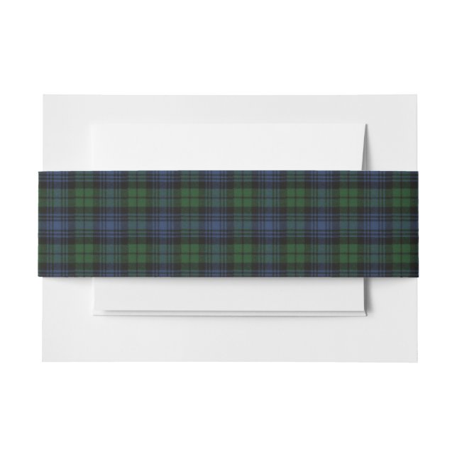 Bandeau De Faire-part Black Watch Tartan antique (Devant Example)