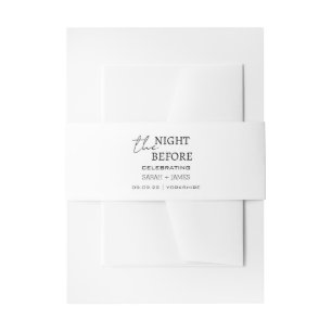Bandeau De Faire-part Blanc moderne minimise la nuit avant le Mariage