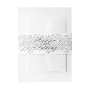 Bandeau De Faire-part Blanche dentelle et bébés Mariage de respiration