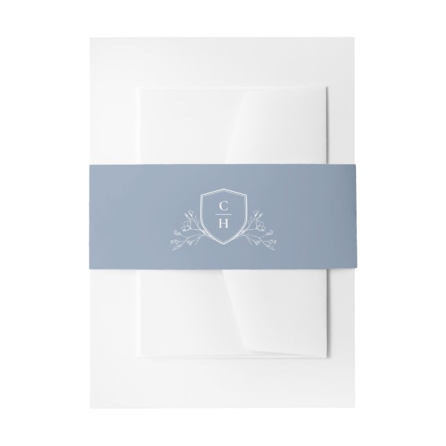 Bandeau De Faire-part Blason monogramme botanique BRUNSWICK (Devant example)