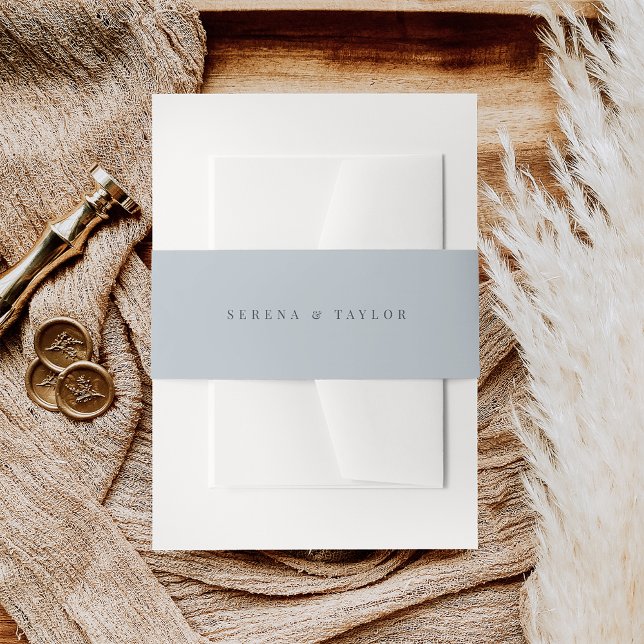 Bandeau De Faire-part Bleu côtier pâle + Mariage lettres de marine (Créateur téléchargé)