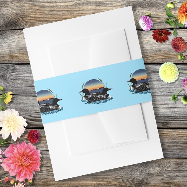 Bandeau De Faire-part Bleu couché de soleil (Créateur téléchargé)