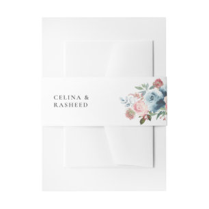 Bandeau De Faire-part Bleu et rose pâle 2