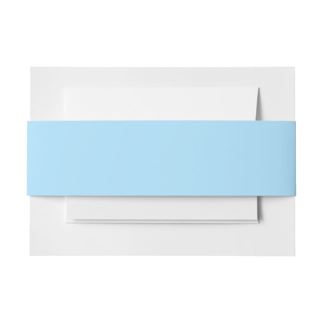 Bandeau De Faire-part Bleu Glacé Uni | Classique | Élégant (Devant Example)