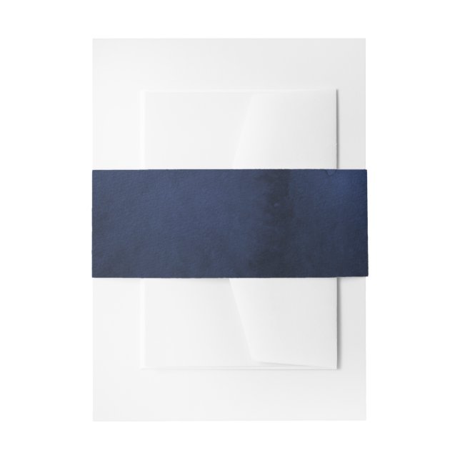 Bandeau De Faire-part Bleu marine aquarelle (Devant example)