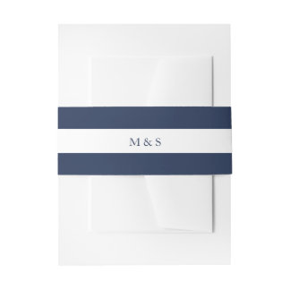 Bandeau De Faire-part Bleu Monochromatique Élégant Personnalisé