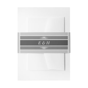 Bandeau De Faire-part Bloc Pastel moderne - Gris Siver - Mariage