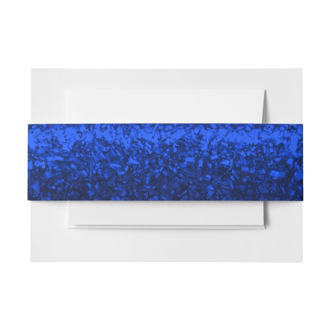 Bandeau De Faire-part Blue Glitz Belly Band (Devant Example)