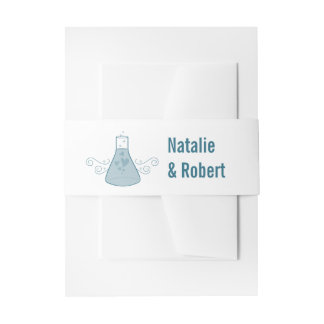 Bandeau De Faire-part Blue Sweet Chimie Mariage Belly Bands