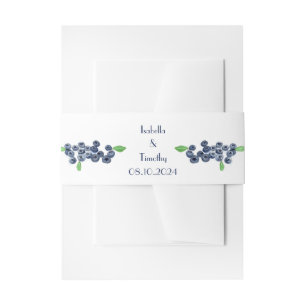 Bandeau De Faire-part Blueberries Fruit Blueberry Mariage élégant
