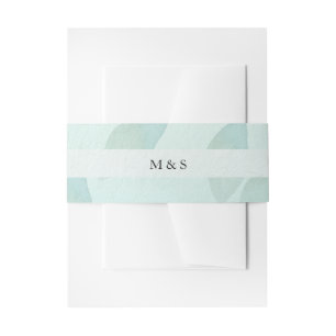 Bandeau De Faire-part Boho Aquarelle Bleu Personnalisé