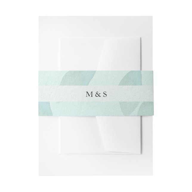 Bandeau De Faire-part Boho Aquarelle Bleu Personnalisé (Devant example)