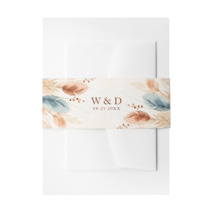 Bandeau De Faire-part Boho Aquarelle Terracotta Pampas Merci en herbe