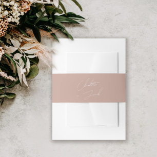 Bandeau De Faire-part Boho Blush Pink Minimal Modern Script names