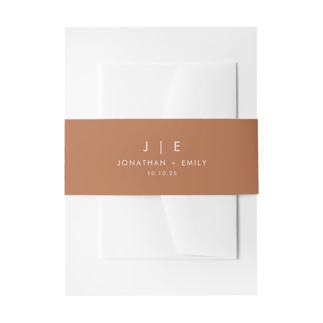 Bandeau De Faire-part Boho Burnt Orange Mariage (Devant example)