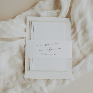 Bandeau De Faire-part Boho Chic Ardoise Bleu Nous faisons Mariage