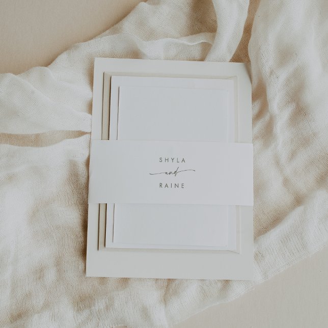 Bandeau De Faire-part Boho Chic Green et Mariage blanc (Créateur téléchargé)