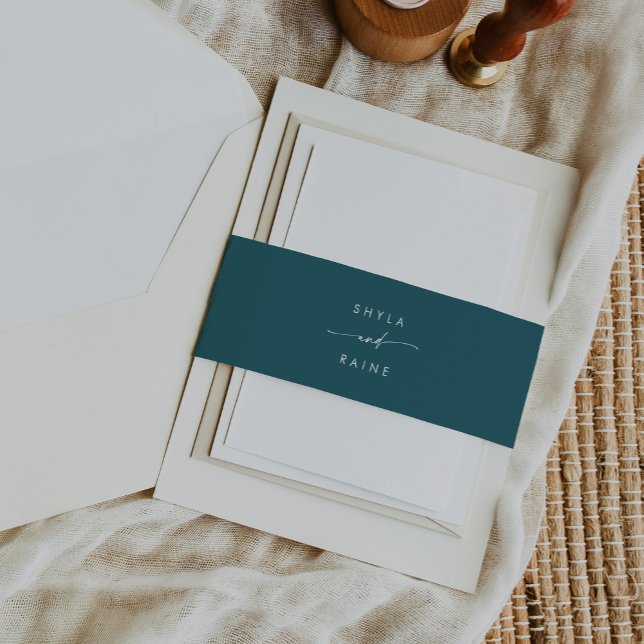 Bandeau De Faire-part Boho Chic Mariage bleu Turquoise (Créateur téléchargé)