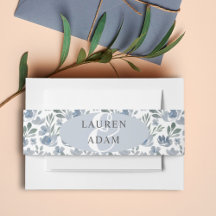 Boho Dusty Blue Watercolor Mariage floral