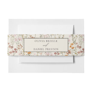 Bandeau De Faire-part Boho Fleur sauvage Beige Garden Mariage