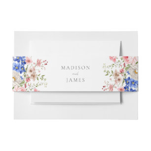 Bandeau De Faire-part Boho Fleur sauvage minimaliste Mariage floral
