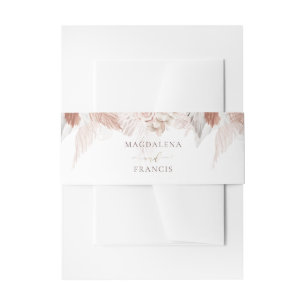 Bandeau De Faire-part boho pampas herbe mariage