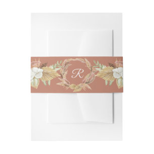 Bandeau De Faire-part BOHO Pampas Terracotta Blush Fan Palmes