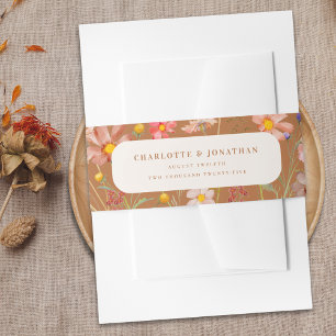 Bandeau De Faire-part Boho Rustic Floral Mariage de automne