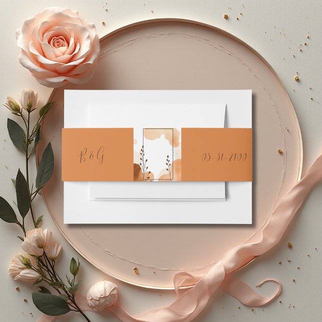 Bandeau De Faire-part Boho rustique en terre cuite Mariage (Créateur téléchargé)