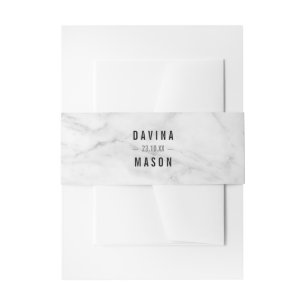 Bandeau De Faire-part BOHO SIMPLE ÉPOUSANT le gris noir de marbre