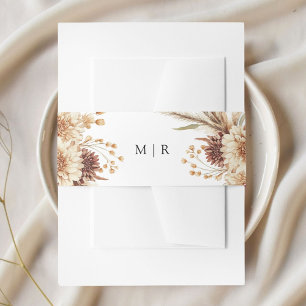 Bandeau De Faire-part Boho Terracotta moderne Mariage Floral