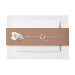 Bandeau De Faire-part Boho Terracotta Pampas Brown Mariage Floral Grass