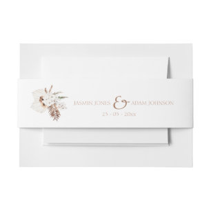 Bandeau De Faire-part Boho Terracotta Pampas Grass Orchid Mariage