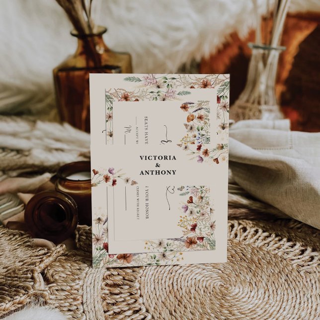 Bandeau De Faire-part Boho Tiny Fleur sauvage Mariage Belly Band (Créateur téléchargé)