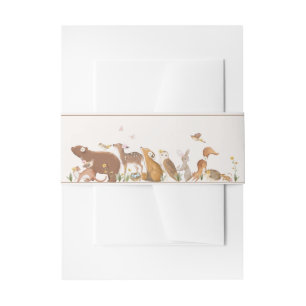 Bandeau De Faire-part Bois Animaux Baby shower forestier Boho