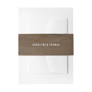 Bandeau De Faire-part Bois rustique et dentelle conception de bande