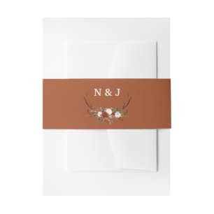 Bandeau De Faire-part Boitiers rustiques fleuris en terre cuite initiale