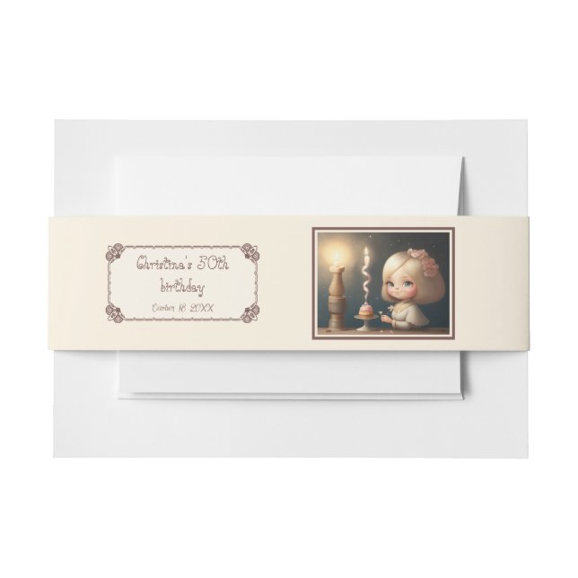 Bandeau De Faire-part Bonne fille anniversaire 01 (Devant Example)